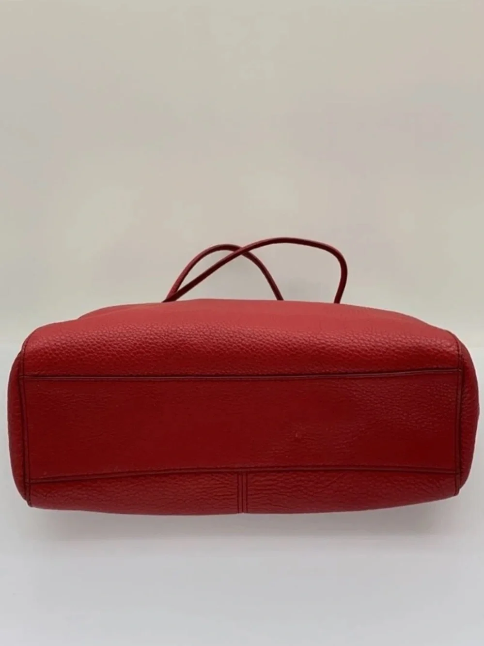 Coach Vibrant Red Soft  Pebbled Kelsey Leather Tote with Charm and Strap